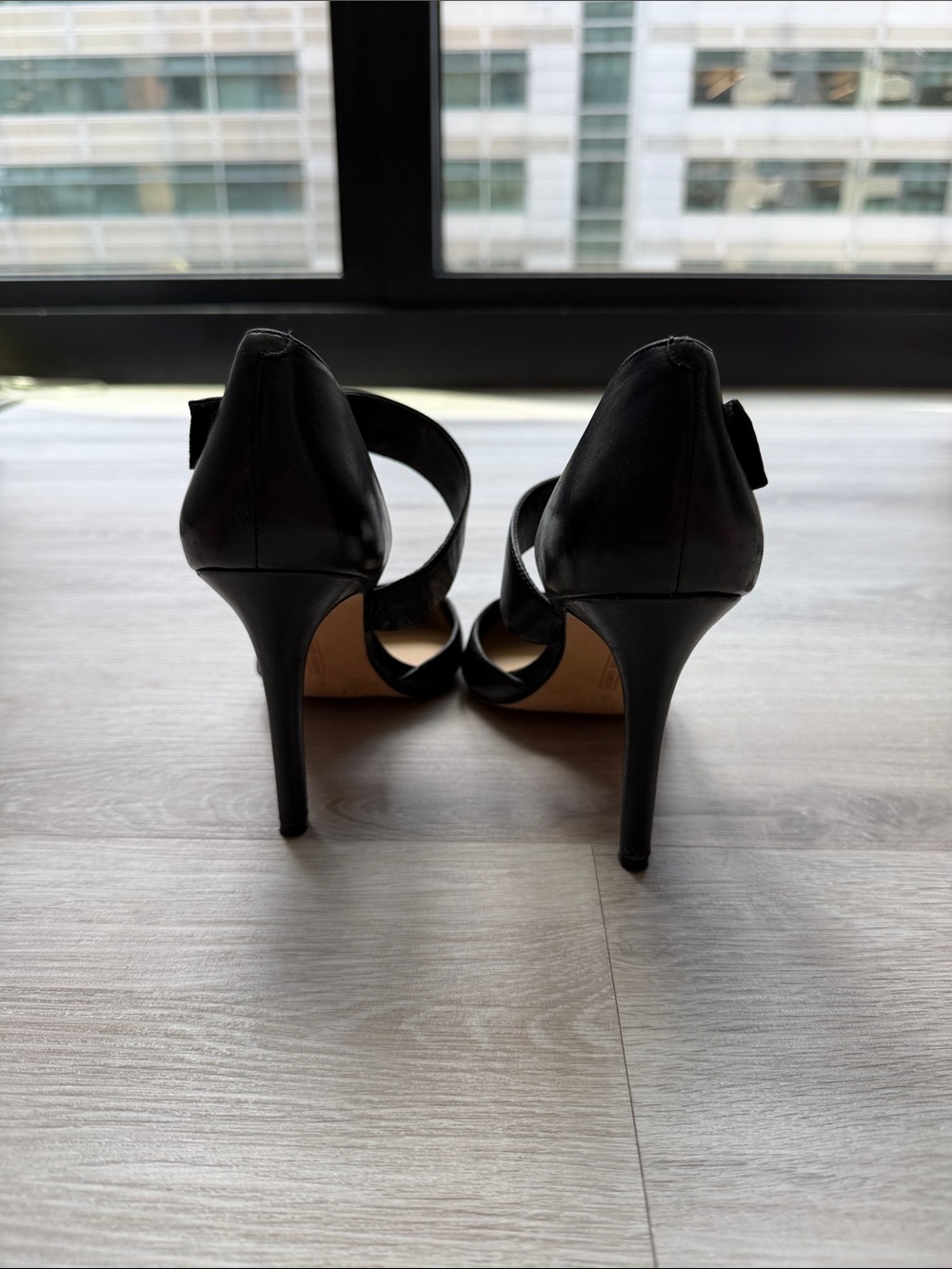 Vince Camuto Black Pointed-Toe Strappy Stiletto Heels - Picture 3 of 6